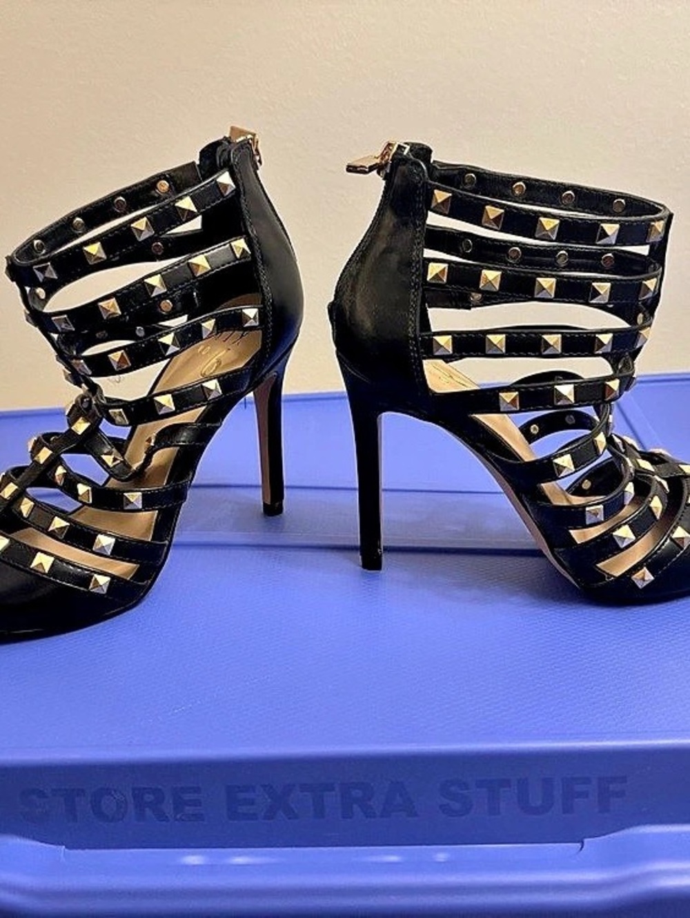 MIX NO. 6 Studded Pointed-Toe Heels Black US 6 NWT